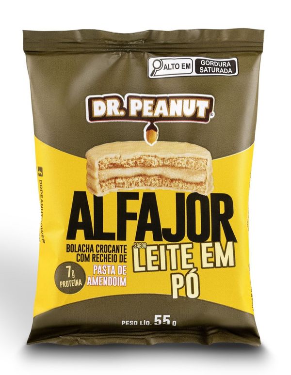 Alfajor Dr. Peanut Sabor Leite em Pó 55g
